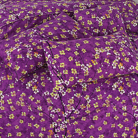 Premium Summer King Size Soft Cotton Comforter Set - 7-Piece