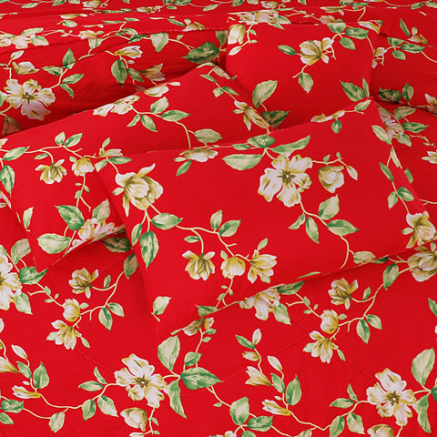 Premium Summer King Size Soft Cotton Comforter Set - 7-Piece