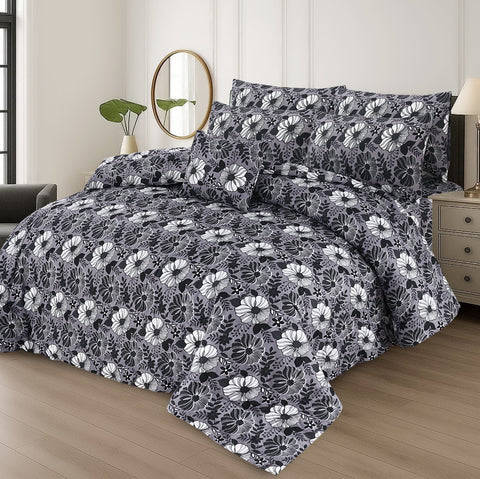 Premium Summer King Size Soft Cotton Comforter Set - 7-Piece