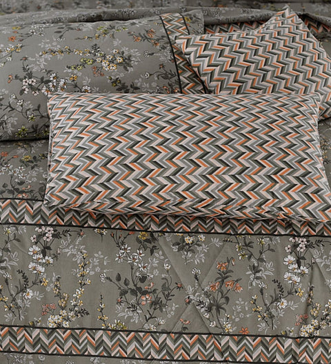 Premium Summer King Size Soft Cotton Comforter Set - 7-Piece