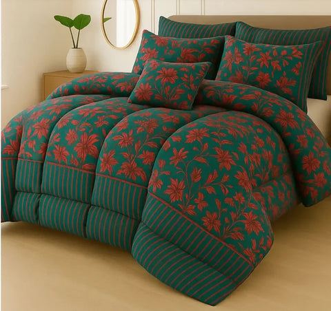 6 pc Winter Razai Set (Heavy Filling)